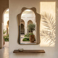 The Gate - Hand - Forged Solid Unlacquered Brass Mirror - Northgrove Partners