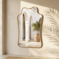 The Gate - Hand - Forged Solid Unlacquered Brass Mirror - Northgrove Partners
