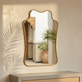 The Gate - Hand - Forged Solid Unlacquered Brass Mirror - Northgrove Partners