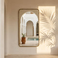 Hand - Forged Solid Unlacquered Brass Mirror - Northgrove Partners