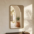 Hand - Forged Solid Unlacquered Brass Mirror - Northgrove Partners