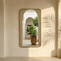 Hand - Forged Solid Unlacquered Brass Mirror - Northgrove Partners
