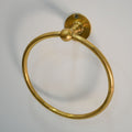 Brass Bathroom Ring Towel Rack - Unlacquered Solid Brass - Northgrove Partners