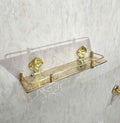 Brass Bathroom Shelf - Unlacquered Solid Brass - Northgrove Partners