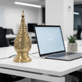 Brass Bedside Lamp — Hand-Pierced Moroccan Table Light - Northgrove Partners