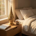 Brass Bedside Lamp — Hand-Pierced Moroccan Table Light - Northgrove Partners