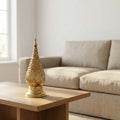 Brass Bedside Lamp — Hand-Pierced Moroccan Table Light - Northgrove Partners
