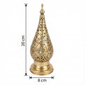 Brass Bedside Lamp — Hand-Pierced Moroccan Table Light - Northgrove Partners