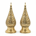 Brass Bedside Lamp — Hand-Pierced Moroccan Table Light - Northgrove Partners