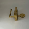 Brass Toilet Paper Holder With Shelf - Unlacquered Solid Brass - Northgrove Partners