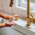 Built In Sink Soap dispenser - Unlacquered Solid Brass - Northgrove Partners