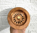 Copper Kitchen Sink Drainer - Unlacquered Solid Brass - Northgrove Partners