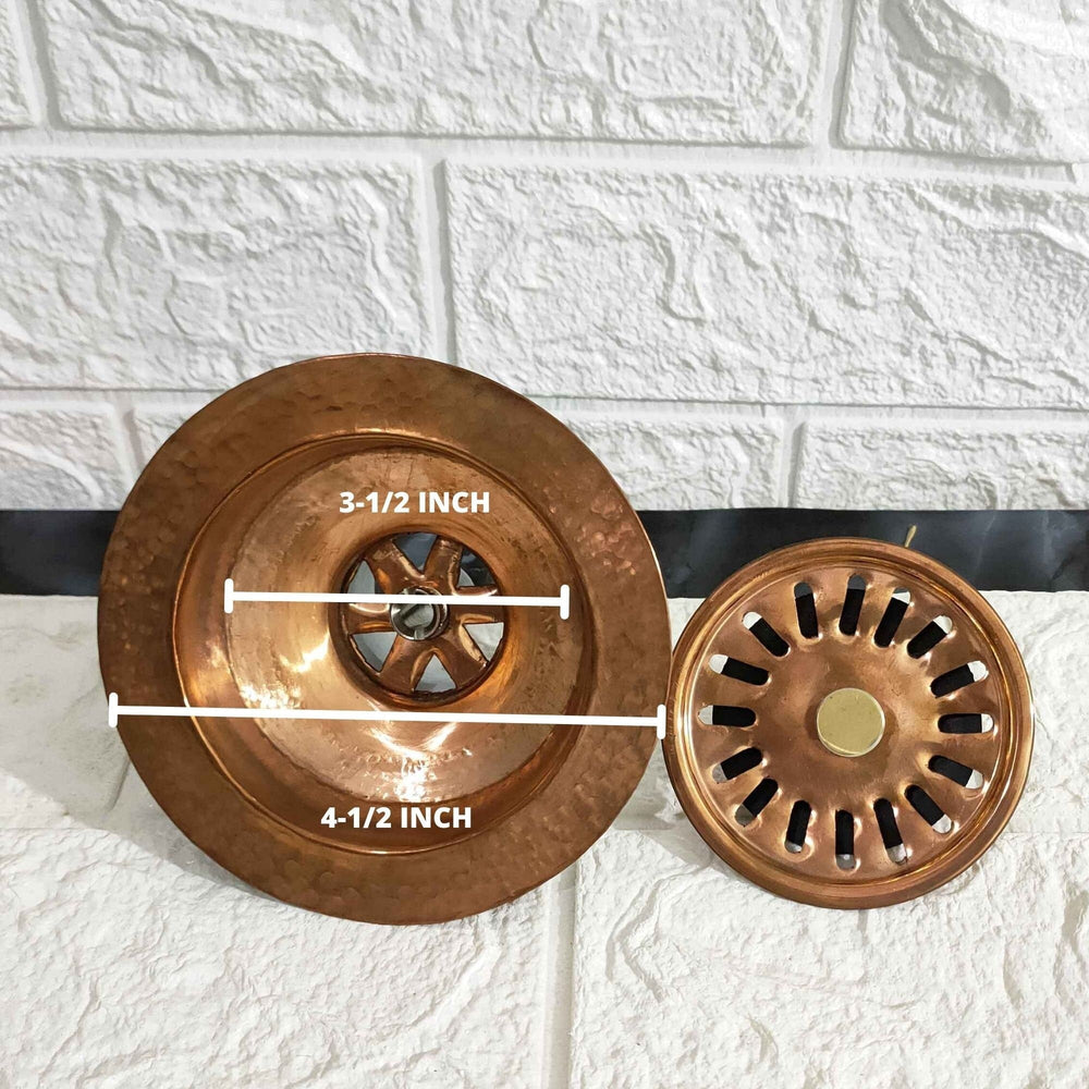 Copper Kitchen Sink Drainer - Unlacquered Solid Brass - Northgrove Partners