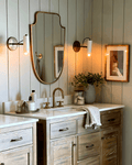 Shelda Gold Wall Mirror - Unlacquered Solid Brass - Northgrove Partners