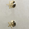 Unlacquered Brass Shower System — Classic Dome Showerhead - Northgrove Partners