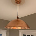 Hammered Copper Dome Pendant Light — Solid Copper Moroccan Ceiling Lamp