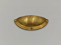 Unlacquered Brass Cup Pulls - Unlacquered Solid Brass - Northgrove Partners