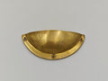 Unlacquered Brass Cup Pulls - Unlacquered Solid Brass - Northgrove Partners