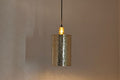 Unlacquered Brass Cylindric Pendant Light