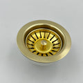 Unlacquered Brass Drain Kitchen Sink - Unlacquered Solid Brass - Northgrove Partners