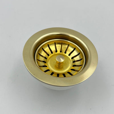 Unlacquered Brass Drain Kitchen Sink - Unlacquered Solid Brass - Northgrove Partners