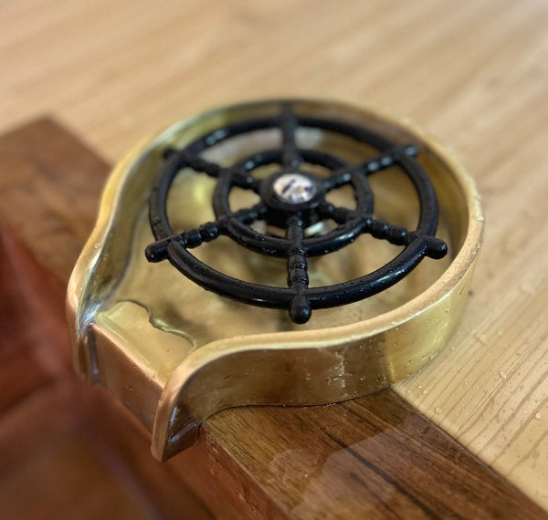 Unlacquered Brass Glass Rinser - Unlacquered Solid Brass