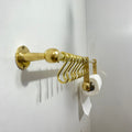 Unlacquered Brass Pot Rack With Tissue Holder - Unlacquered Solid Brass - Northgrove Partners