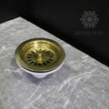 Unlacquered Brass Strainer Sink - Unlacquered Solid Brass - Northgrove Partners