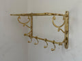 Unlacquered Brass Towel Rack - Unlacquered Solid Brass - Northgrove Partners