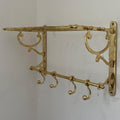 Unlacquered Brass Towel Rack With hooks - Unlacquered Solid Brass - Northgrove Partners