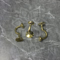 Unlacquered Brass Wall Hooks Crescent - Unlacquered Solid Brass - Northgrove Partners