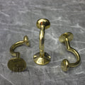 Unlacquered Brass Wall Hooks Crescent - Unlacquered Solid Brass - Northgrove Partners