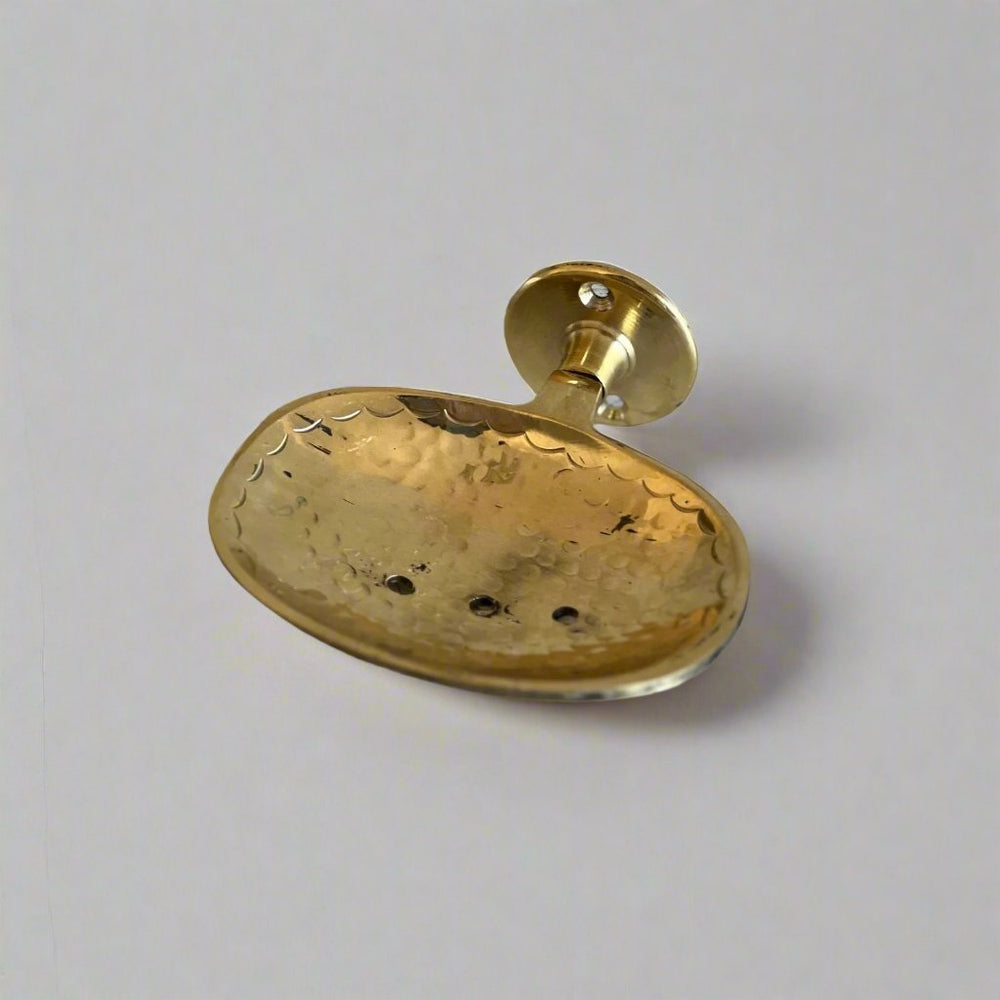 Unlacquered Brass Wall Mount Soap Dish - Unlacquered Solid Brass - Northgrove Partners