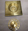 Unlaqauerd Brass Floor Drain - Square Shower Drain - Unlacquered Solid Brass - Northgrove Partners